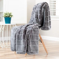 Chanasya Premium Luxurious Soft Faux Frost Tip Fur & Velvety Mink Throw Blanket - Super Cozy for Sofa Chair Couch Bed Living Room
