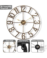Sorbus 32 inch Large Wall Clock for Living Room Decor (White)
