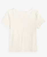 kensie Big Girls Keyhole-Cutout Top