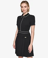 Karl Lagerfeld Paris Women's Pleated-Skirt Dress