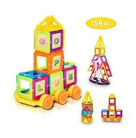 Slickblue 158 pcs Magical Magnetic Construction Building Blocks