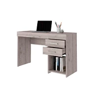 Fm Furniture Austin Writing Computer Desk, Two Drawers, One Cabinet