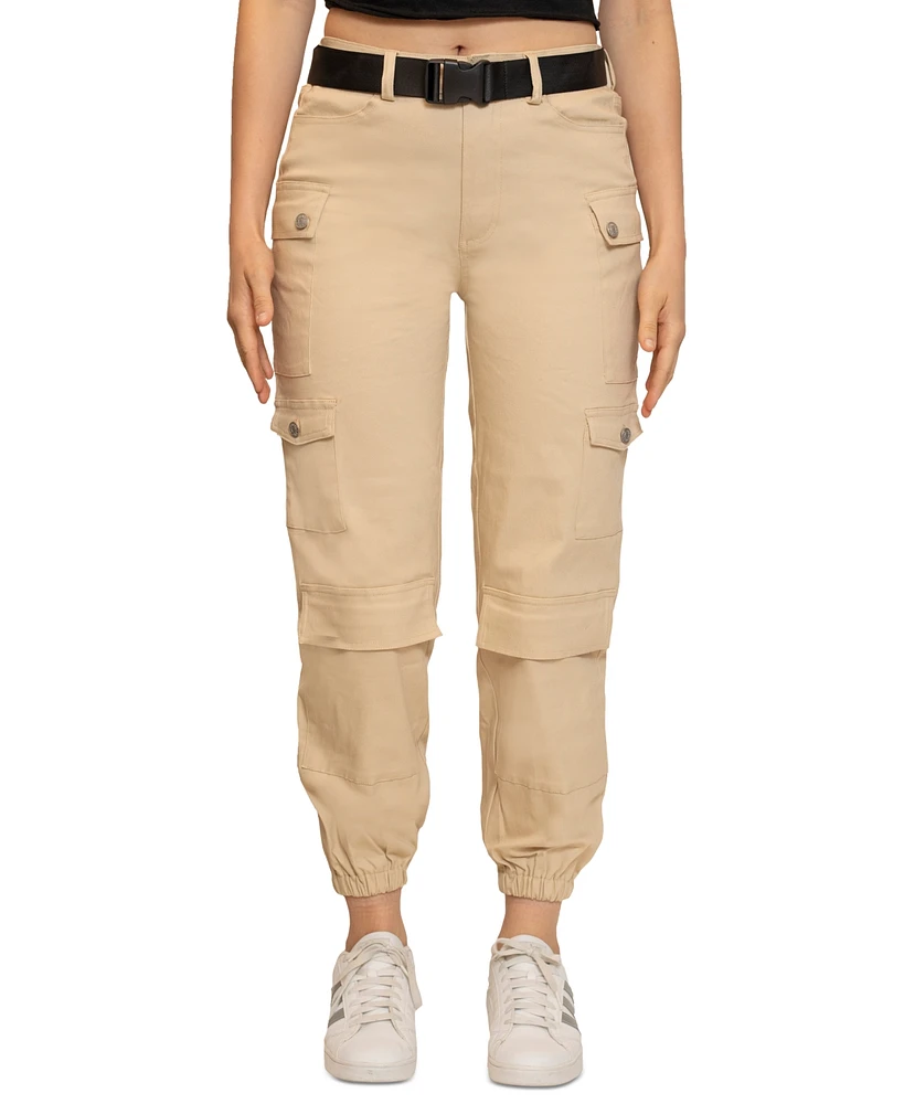 Madden Girl Juniors' Belted Cargo Jogger