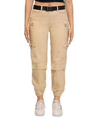 Madden Girl Juniors' Belted Cargo Jogger