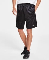 Reebok Men's Regular-Fit Mesh-Panel Satin Basketball Shorts