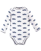 Touched by Nature Baby Boys Organic Cotton Long-Sleeve Bodysuits 5pk, Truck, 3-6 Months