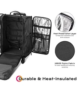 Byootique Soft Sided Rolling Makeup Train Case Cosmetic Organizer Travel Artists