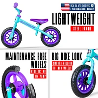 Toddler Balance Bike – Lightweight No Pedal First for Ages 18 Months to 4 Years Adjustable Seat 10" Maintenance-Fre