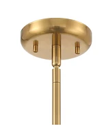 Tofay Warm Brushed Brass Sputnik Chandelier Lighting 37 3/4" Wide Modern Dimmable Led Frost Glass Shades 12-Light Fixture for Dining Room House Foyer