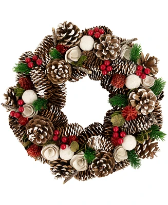 Northlight White Wooden Artificial Christmas Wreath - 14-Inch