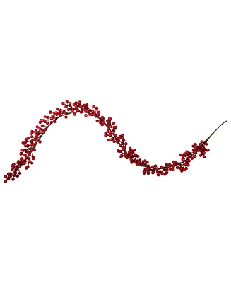 Northlight 5' Shiny Red Berries Artificial Christmas Garland