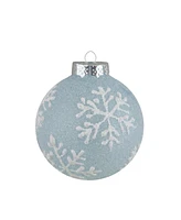 Northlight Light Blue Glitter Christmas Ball Ornaments 1.75-Inch