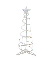 Northlight 3ft Led Spiral Cone Tree Multi Lights