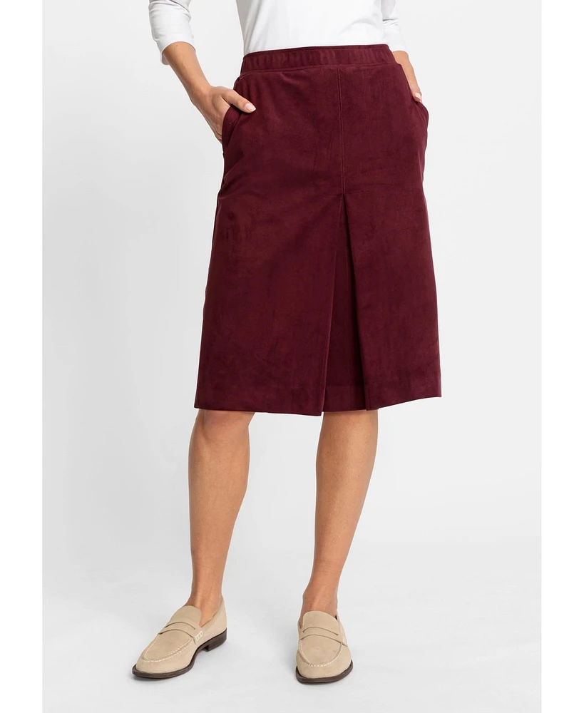 Olsen Faux Suede PullOn Skirt