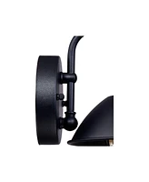 John Timberland Fordham Farmhouse Rustic Industrial Outdoor Wall Light Fixture Led Black Metal 8" Seedy Glass Sconce Exterior House Barn Porch Patio O
