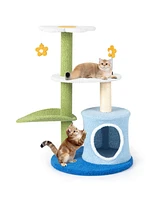 Costway 4-Tier Modern Cat Tree Tower Kitten Activity Center with Sisal Scratching Post