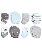 Hudson Baby Baby Boys Socks and Mittens Set, Dinosaur, 0-6 Months