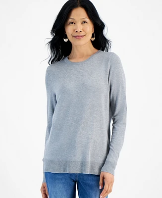 Style & Co Women's Long Sleeve Crewneck Sweater, Created for Macy's