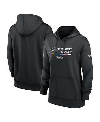 Nike Women's Black Buffalo Bills 2022 Nfl Crucial Catch Therma Performance Pullover Hoodie