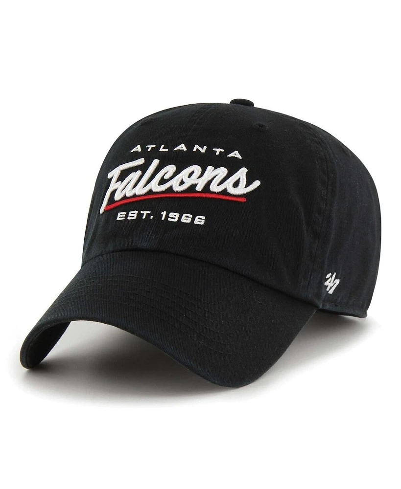 '47 Brand Women's Black Atlanta Falcons Sidney Clean Up Adjustable Hat