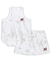 Profile Women's White Georgia Bulldogs Plus Marble Tank and Shorts Set