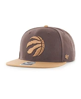 '47 Brand Men's Brown Toronto Raptors No Shot Two-Tone Captain Snapback Hat