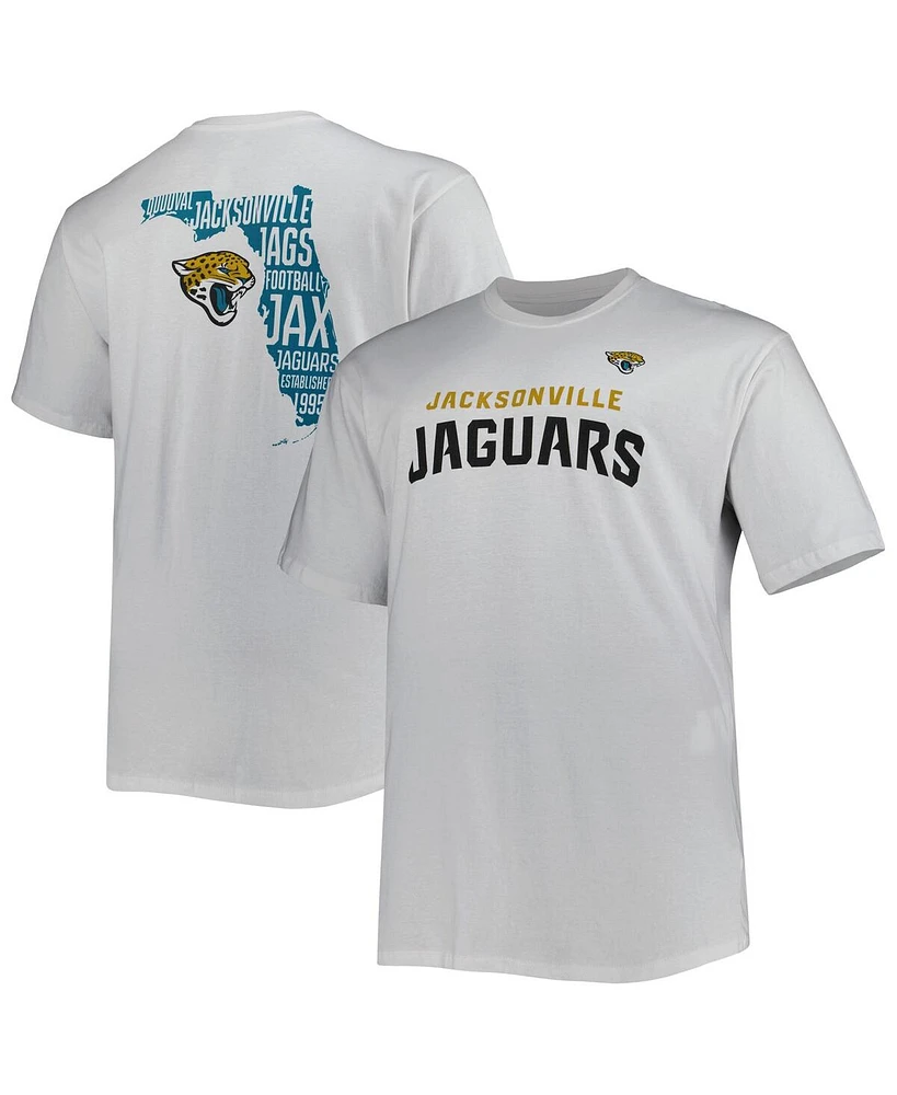 Fanatics Men's White Jacksonville Jaguars Big Tall Hometown Collection Hot Shot T-Shirt