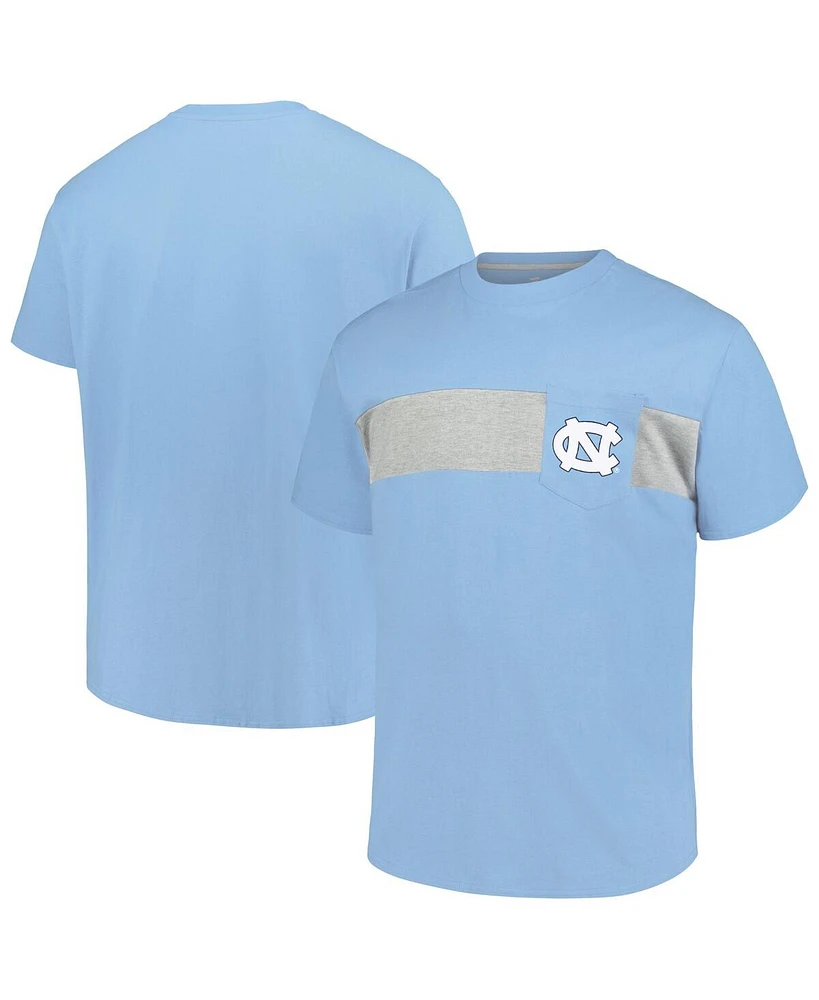 Profile Men's Blue North Carolina Tar Heels Big Tall Color Stripe T-Shirt