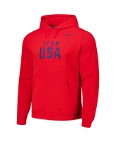 Nike Men's Red Team Usa Club Fleece Pullover Hoodie