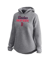 Fanatics Women's Heather Gray Boston Red Sox Fleece Pullover Hoodie