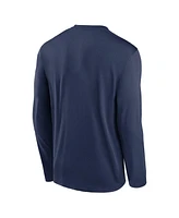 Nike Men's Navy Milwaukee Brewers Authentic Collection Practice Performance Long Sleeve T-Shirt