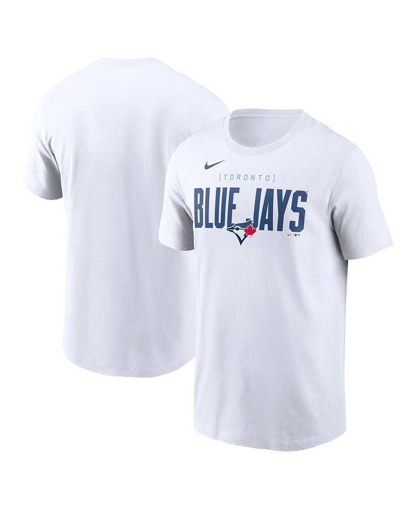 Nike Men's White Toronto Blue Jays Home Team Bracket Stack T-Shirt