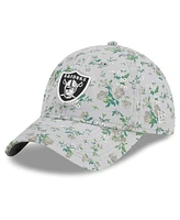 New Era Big Boys and Girls Gray Las Vegas Raiders Bouquet 9TWENTY Adjustable Hat