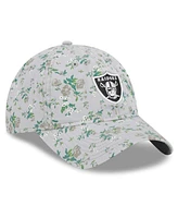 New Era Big Boys and Girls Gray Las Vegas Raiders Bouquet 9TWENTY Adjustable Hat