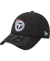 New Era Men's Black Tennessee Titans Top Visor 9FORTY Adjustable Hat