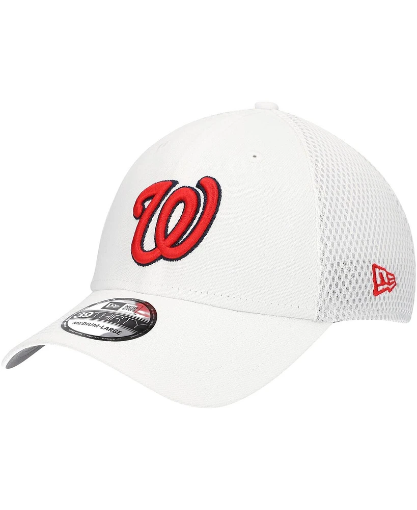 New Era Men's White Washington Nationals Neo 39THIRTY Flex Hat