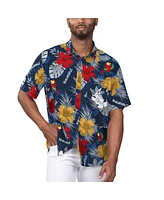 Margaritaville Men's Navy Atlanta Braves Island Life Floral Party Button-Up Shirt