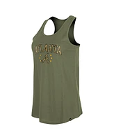 New Era Women's Olive Atlanta Braves Armed Forces Day Tank Top