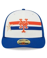 New Era Men's Cream/Royal New York Mets 2024 Mlb All-Star Game Workout Low Profile 59FIFTY Hat