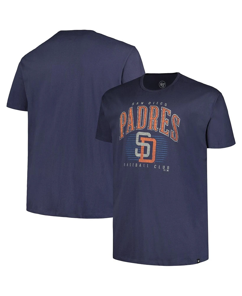 '47 Brand Men's Navy San Diego Padres Big Tall Double Header T-Shirt