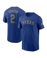 Nike Men's Marcus Semien Royal Texas Rangers 2024 Gold Collection Name Number T-Shirt