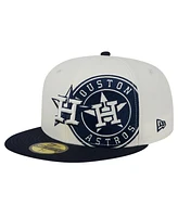 New Era Men's Cream/Navy Houston Astros Lonestar 59FIFTY Fitted Hat