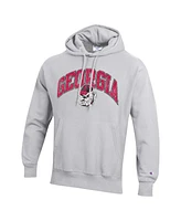 Champion Men's Heather Gray Georgia Bulldogs Vault Late Night Reverse Weave Pullover Hoodie