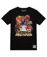 Mitchell & Ness Men's Allen Iverson Black Philadelphia 76ers Collage T-Shirt