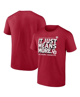 Fanatics Men's Crimson Oklahoma Sooners Sec It Just Means More T-Shirt