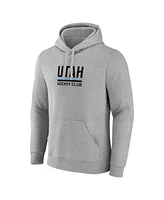 Fanatics Men's Heather Gray Utah Hockey Club Secondary Logo Pullover Hoodie