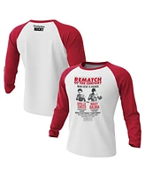 Contenders Clothing Men's White/Red Rocky Rematch of the Century 3/4-Sleeve Raglan T-Shirt