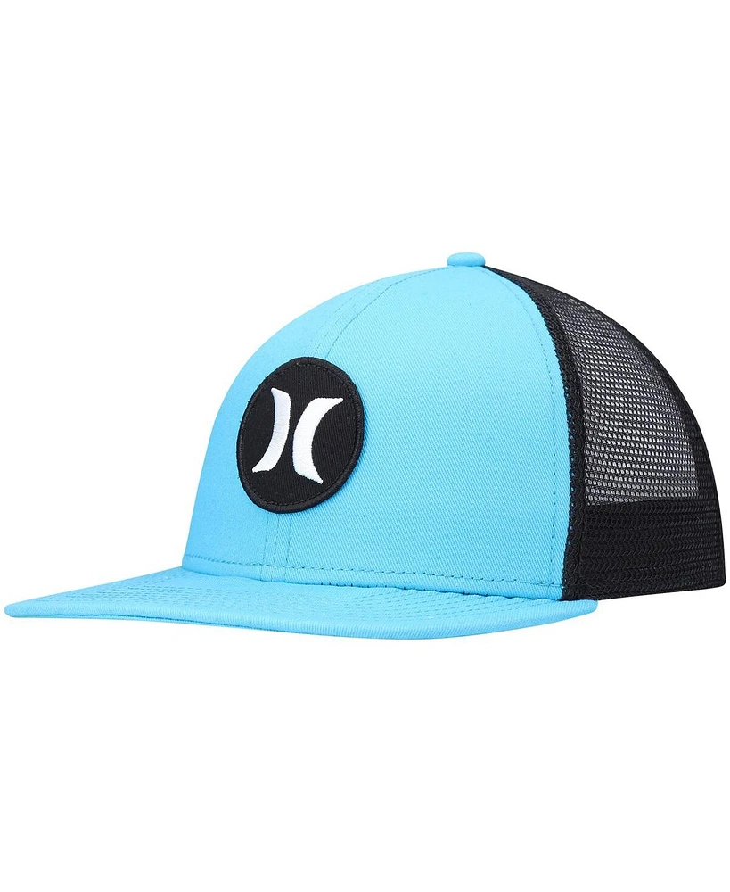 Hurley Men's Aqua Circle Trucker Snapback Hat