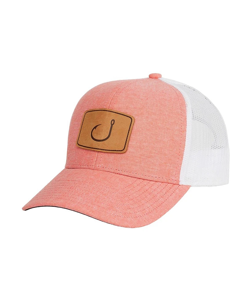 Avid Sportswear Men's Coral/White LayDay Trucker AVIDry Adjustable Hat