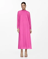 Mango Women's Pleated Long Dress